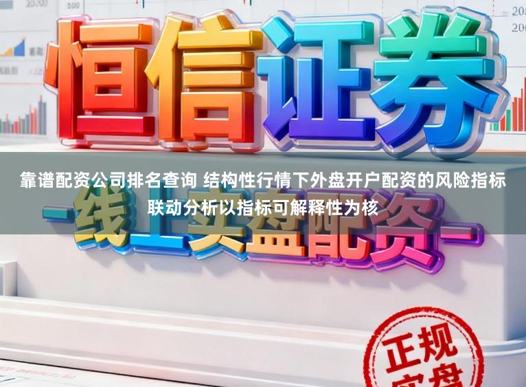 靠谱配资公司排名查询 结构性行情下外盘开户配资的风险指标联动分析以指标可解释性为核