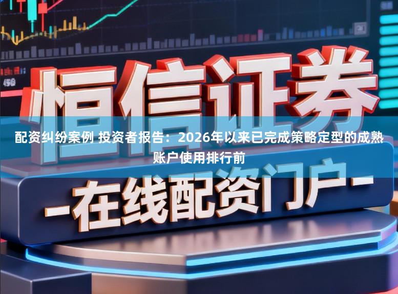 配资纠纷案例 投资者报告：2026年以来已完成策略定型的成熟账户使用排行前