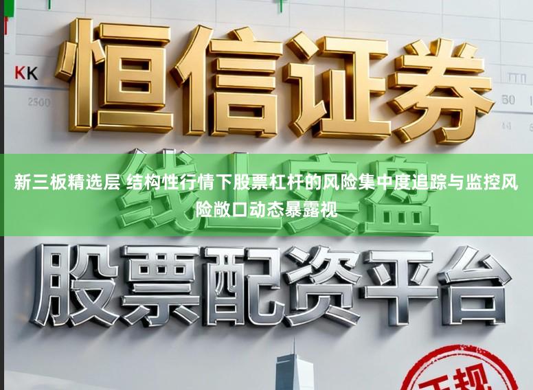 新三板精选层 结构性行情下股票杠杆的风险集中度追踪与监控风险敞口动态暴露视